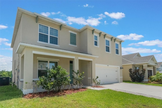 6808 Cranes Roost Rd, Harmony, FL 34773 - view of front of home with an attached garage, concrete driveway, and stucco siding
