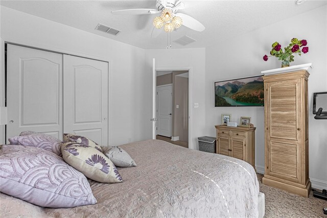 3508 Porta Romano Way, Lake Mary, FL 32746 - bedroom with a closet, carpet, and ceiling fan