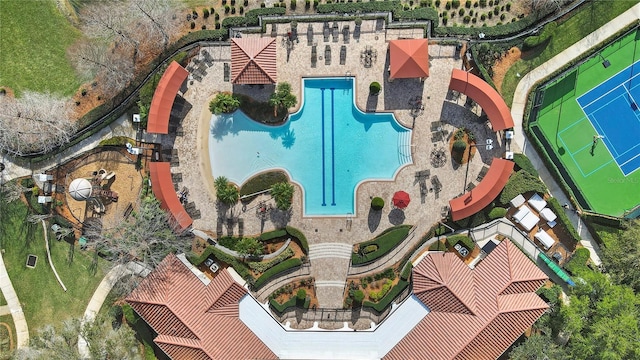 3508 Porta Romano Way, Lake Mary, FL 32746 - aerial view of a pool area