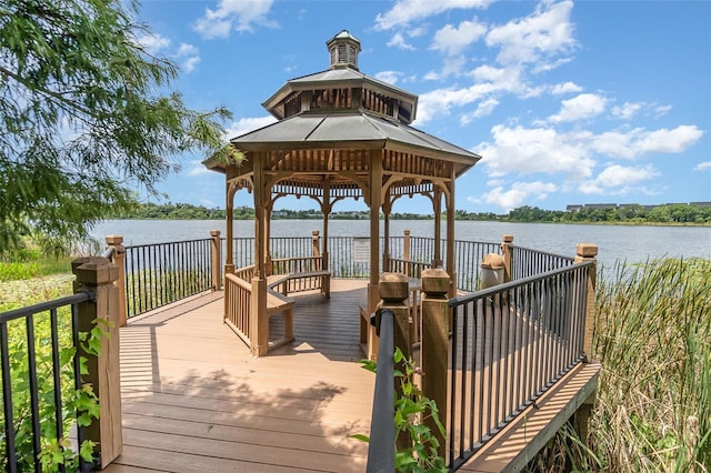 1125 Lake Shadow Cir Unit 5308, Maitland, FL 32751 - dock area featuring a gazebo and a water view