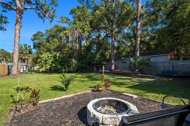 5141 Mallet Dr, Port Richey, FL 34668 - view of yard featuring a fire pit