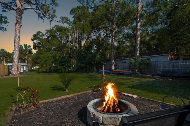 5141 Mallet Dr, Port Richey, FL 34668 - view of yard with a fire pit