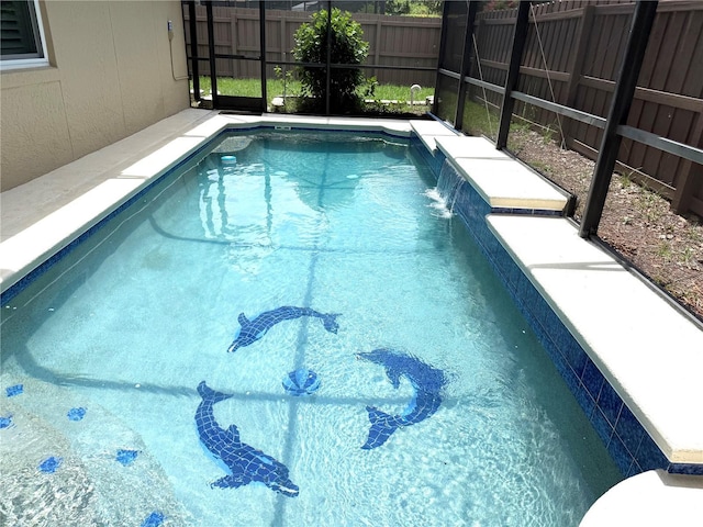 926 Freshmeadow Ct, Apopka, FL 32703 - view of swimming pool featuring glass enclosure