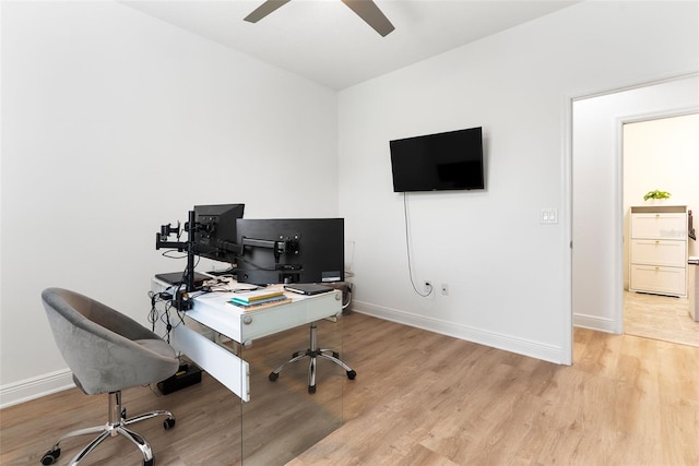 15448 Murcott Blossom Blvd, Winter Garden, FL 34787 - office space with light wood finished floors and a ceiling fan