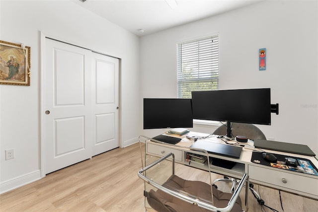 15448 Murcott Blossom Blvd, Winter Garden, FL 34787 - office area with light wood-style flooring and baseboards