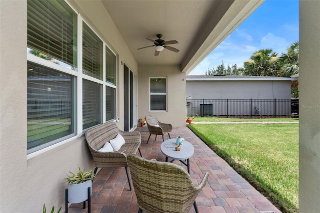 15448 Murcott Blossom Blvd, Winter Garden, FL 34787 - view of patio / terrace featuring ceiling fan