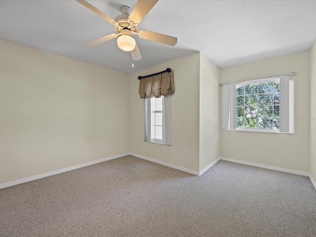 1111 Liberty Hall Dr, Kissimmee, FL 34746 - spare room with carpet flooring, a ceiling fan, and a textured ceiling