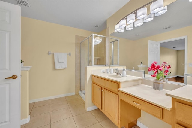 1534 Barking Deer Cv, Casselberry, FL 32707 - full bath featuring a shower stall, tile patterned flooring, and vanity