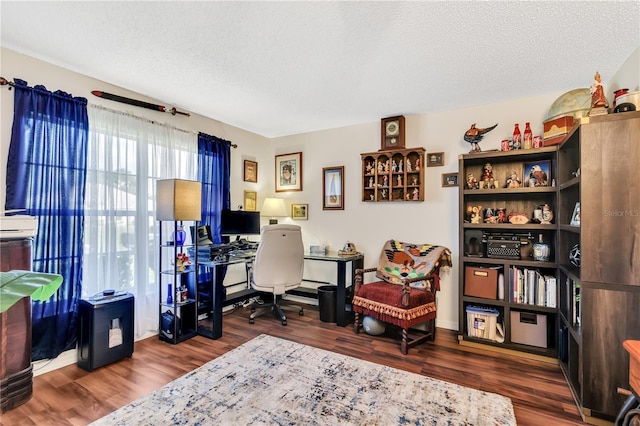 2919 Foraker Way, Kissimmee, FL 34758 - office with wood finished floors and a textured ceiling
