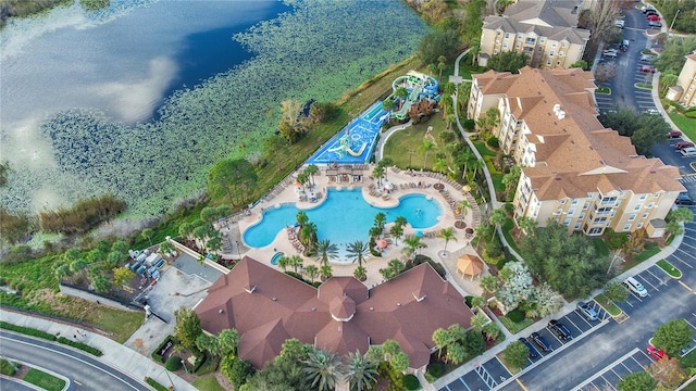 2669 Manesty Ln, Kissimmee, FL 34747 - aerial view of property and surrounding area featuring a pool