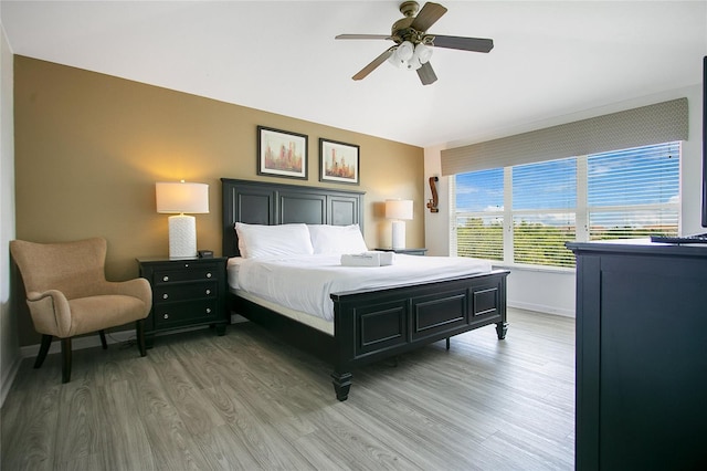 2669 Manesty Ln, Kissimmee, FL 34747 - bedroom with light wood-style flooring and ceiling fan