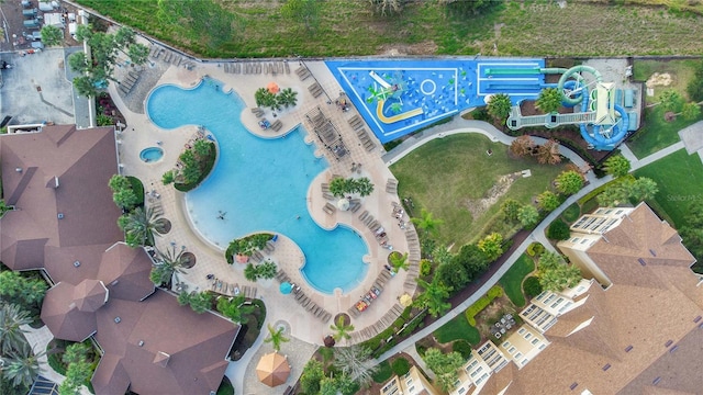 2669 Manesty Ln, Kissimmee, FL 34747 - aerial view of property's location featuring a pool area