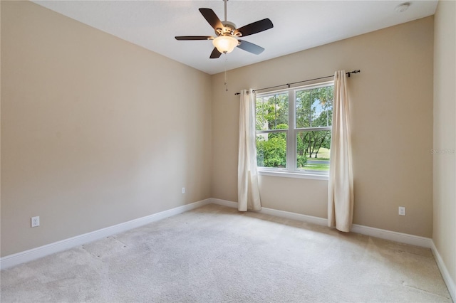 207 Spalding Way, Deland, FL 32724 - unfurnished room featuring a smoke detector, ceiling fan, and light colored carpet