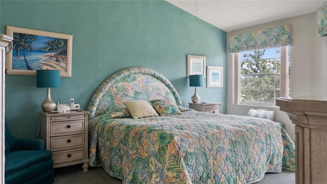 165 Durham Pl Unit 165, Longwood, FL 32779 - carpeted bedroom with a textured ceiling and lofted ceiling