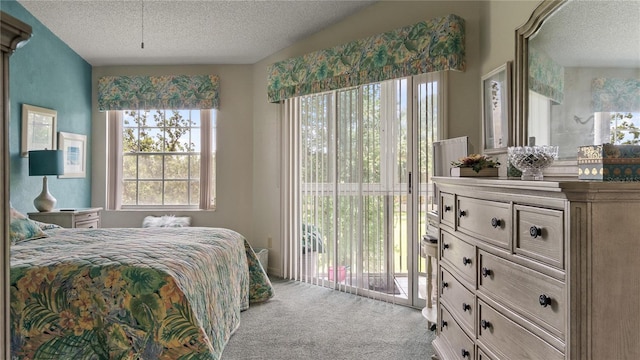 165 Durham Pl Unit 165, Longwood, FL 32779 - bedroom featuring access to outside, a textured ceiling, carpet, and multiple windows