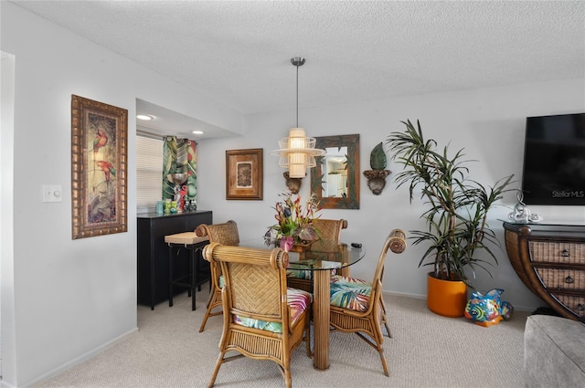 9860 62nd Ter N Unit 1047, Saint Petersburg, FL 33708 - carpeted dining space with a textured ceiling