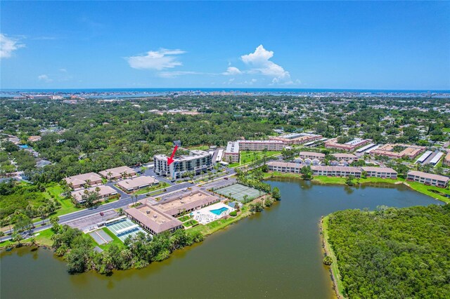 9860 62nd Ter N Unit 1047, Saint Petersburg, FL 33708 - aerial view of a nearby body of water and a tree filled landscape