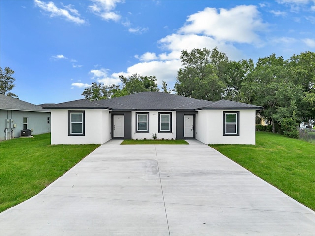 519 Blackbird Ln # A & B, Kissimmee, FL 34759 - single story home with stucco siding, a front yard, and driveway