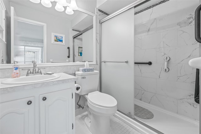 11923 Boynton Ln Unit B, New Port Richey, FL 34654 - bathroom featuring vanity and a marble finish shower