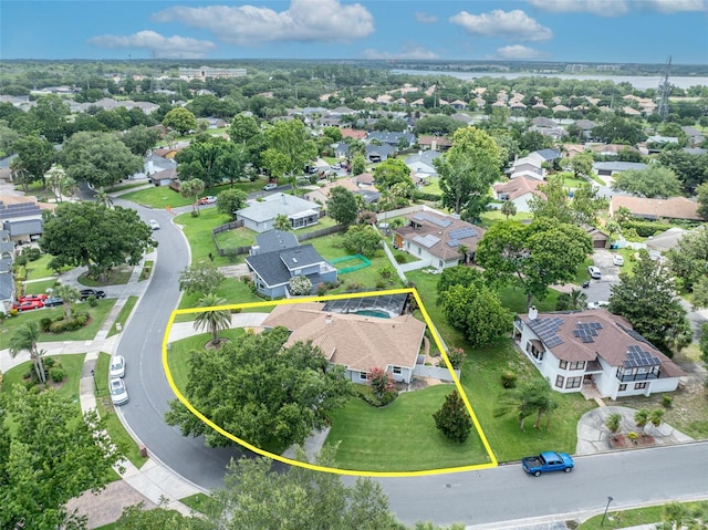 6630 Hidden Beach Cir, Orlando, FL 32819 - aerial perspective of suburban area featuring property boundaries highlighted
