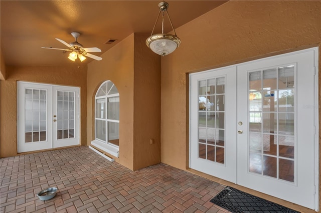 12713 Pine Arbor Dr, Clermont, FL 34711 - unfurnished sunroom featuring french doors and lofted ceiling