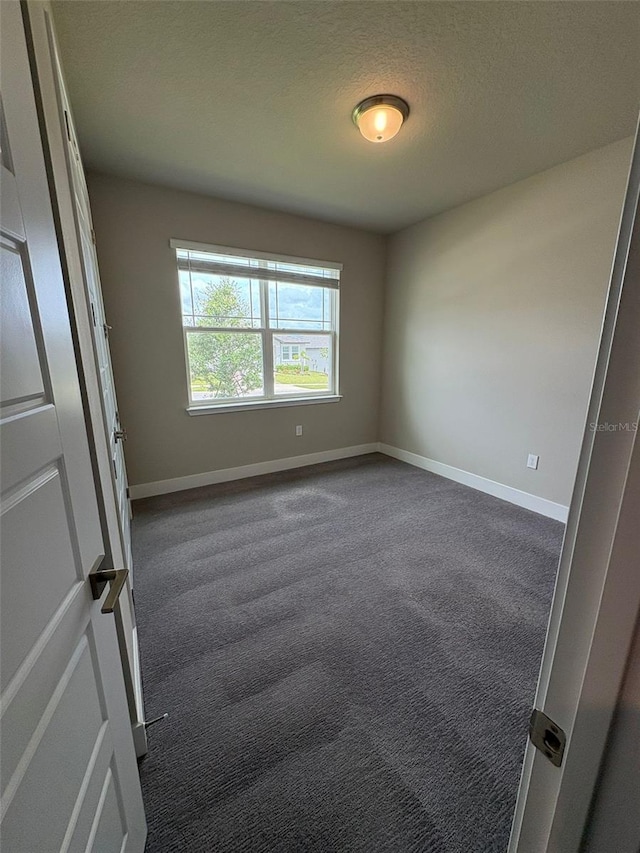 2318 Raven Ridge Rd, Minneola, FL 34715 - empty room featuring dark carpet and a textured ceiling