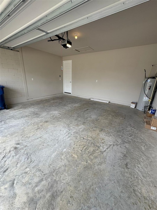 2318 Raven Ridge Rd, Minneola, FL 34715 - garage with water heater and a garage door opener