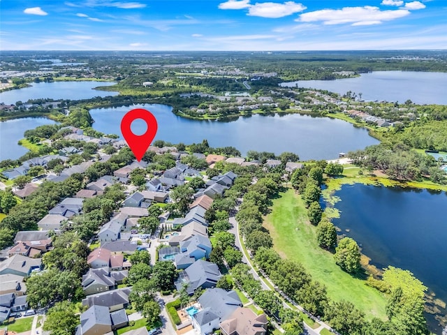 5263 Beach River Rd, Windermere, FL 34786 - aerial view of property's location with nearby suburban area and a nearby body of water