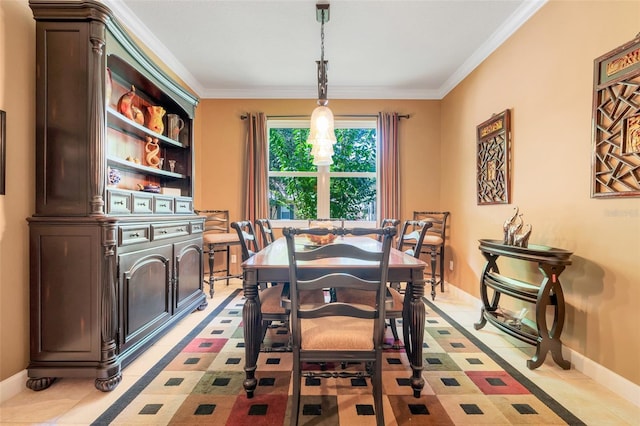 5263 Beach River Rd, Windermere, FL 34786 - dining space with baseboards and ornamental molding