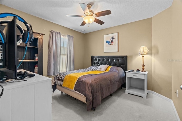 1787 Attilburgh Blvd, Melbourne, FL 32904 - carpeted bedroom with a textured ceiling and ceiling fan