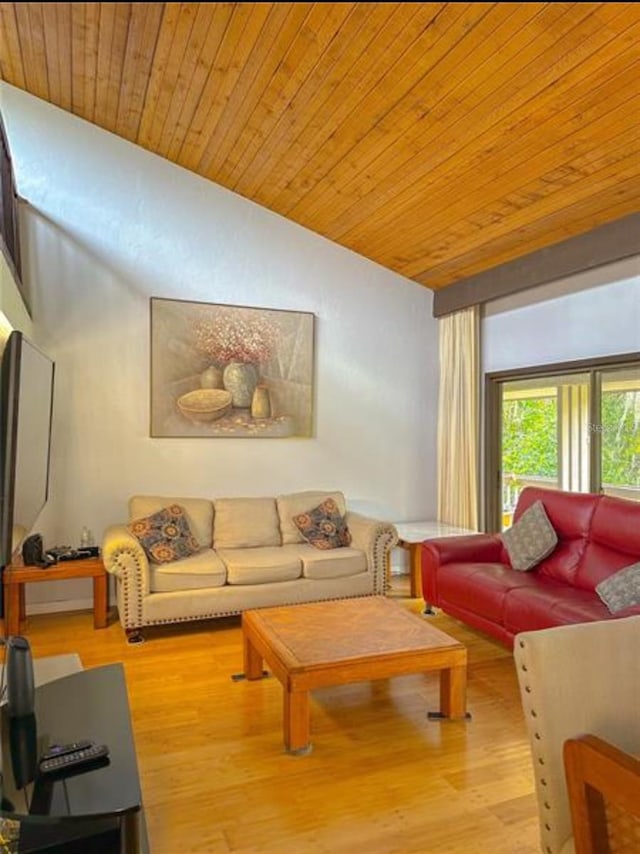 116 Palm View Ct Unit 3535/6, Haines City, FL 33844 - living room with lofted ceiling, wooden ceiling, and wood finished floors