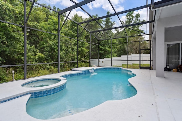 1542 Wescott Loop, Winter Springs, FL 32708 - view of pool featuring a patio area, a lanai, and a pool with connected hot tub