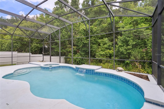 1542 Wescott Loop, Winter Springs, FL 32708 - view of swimming pool with a pool with connected hot tub and a lanai