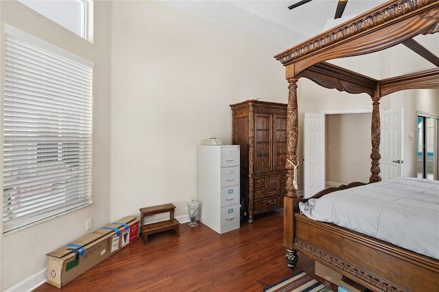 1542 Wescott Loop, Winter Springs, FL 32708 - bedroom with dark wood-style floors and ceiling fan