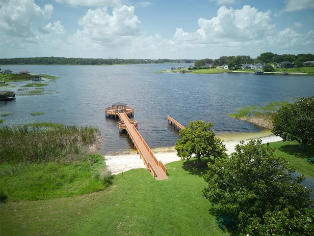 17322 Chateau Pine Way, Clermont, FL 34711 - water view with a boat dock and a boat ramp
