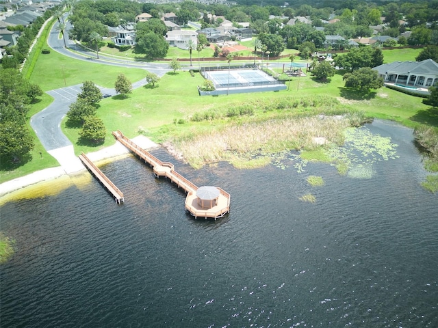 17322 Chateau Pine Way, Clermont, FL 34711 - aerial perspective of suburban area featuring a nearby body of water