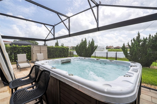 1097 Trappers Trail Loop, Davenport, FL 33896 - view of swimming pool featuring a hot tub