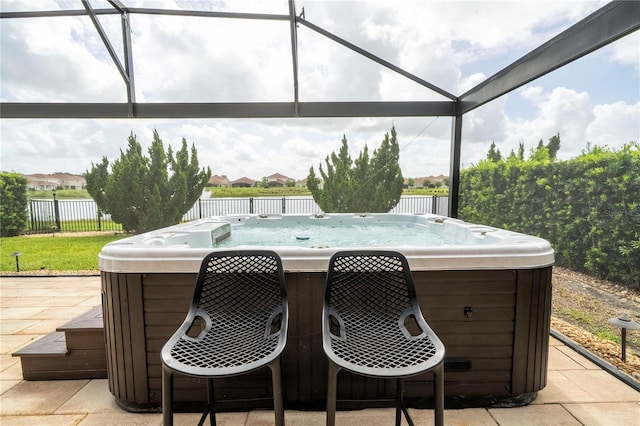 1097 Trappers Trail Loop, Davenport, FL 33896 - view of patio / terrace featuring a hot tub