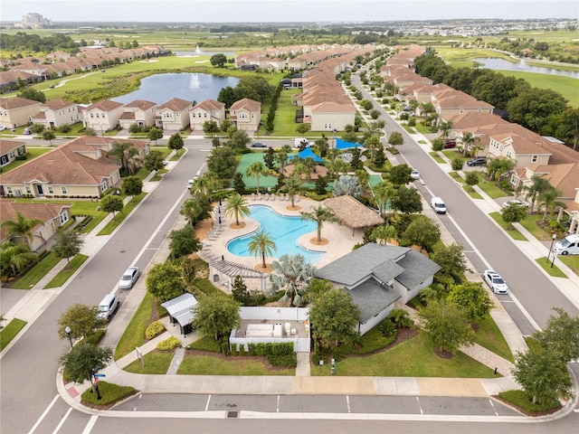 1097 Trappers Trail Loop, Davenport, FL 33896 - aerial perspective of suburban area featuring a large body of water