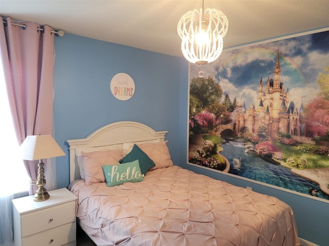 2121 Morocco Way, Kissimmee, FL 34747 - bedroom with a chandelier