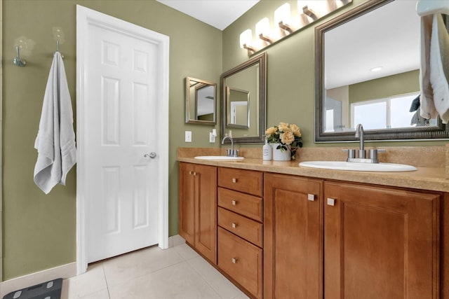9275 Lake Sharp Ct, Orlando, FL 32817 - full bathroom with double vanity and tile patterned flooring