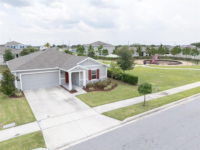 561 Andrea Cir S, Haines City, FL 33844 - single story home with a garage, a front yard, concrete driveway, and roof with shingles