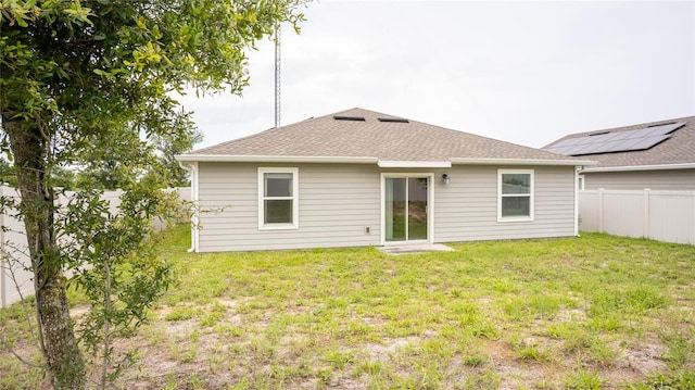 561 Andrea Cir S, Haines City, FL 33844 - back of house featuring a fenced backyard and roof with shingles