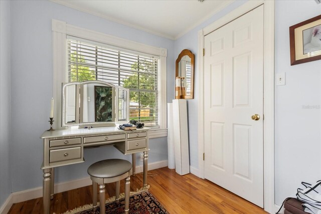 8407 Interbay Blvd, Tampa, FL 33616 - office featuring ornamental molding and light wood-style floors