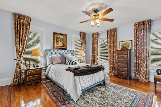 8407 Interbay Blvd, Tampa, FL 33616 - bedroom featuring wood-type flooring and a ceiling fan