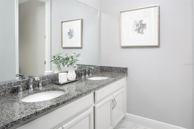 2380 Celebration Blvd, Celebration, FL 34747 - full bathroom with double vanity and marble look tile flooring