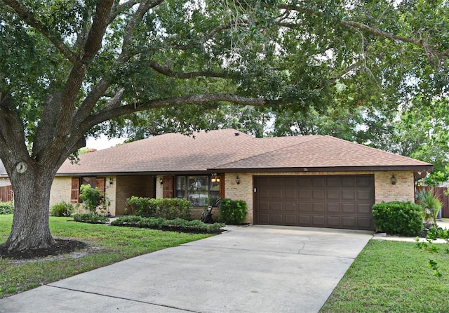 26 Canter Club Ct, Debary, FL 32713 - single story home with a garage, brick siding, driveway, and roof with shingles