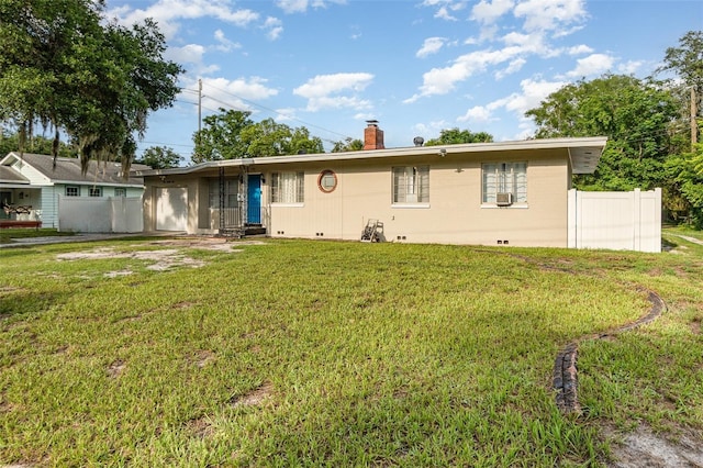 131 N Central Ave, Apopka, FL 32703 - ranch-style house with a chimney, crawl space, and cooling unit