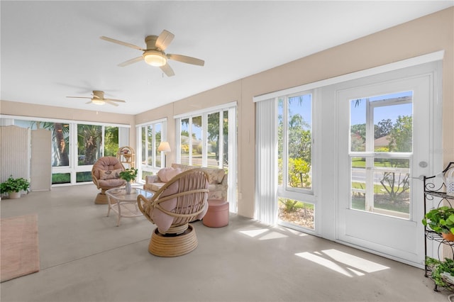 1254 Spartanburg Way, The Villages, FL 32162 - sunroom with finished concrete floors and plenty of natural light