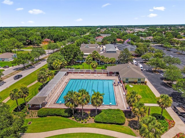 1254 Spartanburg Way, The Villages, FL 32162 - drone / aerial view of a pool area
